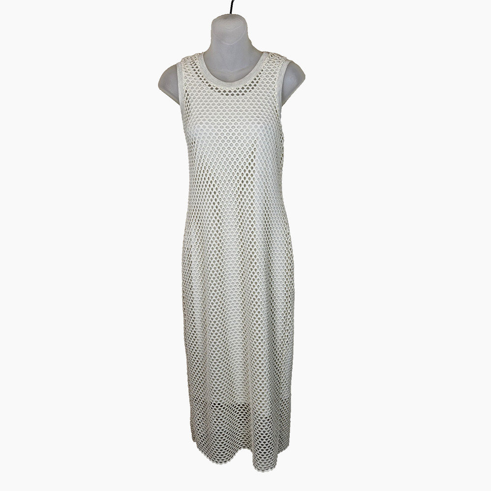 Art Dept Cage Dress Womens M Designer Minimalist Luxe Modern Maxi Crochet Celeb